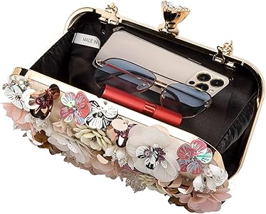 LETODE Flower Clutch Purse Evening Bag for Women Formal Party